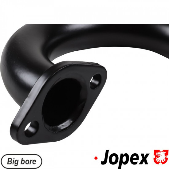 J-tube, high performance, right Ø 38 mm, with flanges welded on in both ends. Supplied with loose flange to weld on the sport exhaust