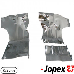 Heater channel cover set, chrome, 3 pieces