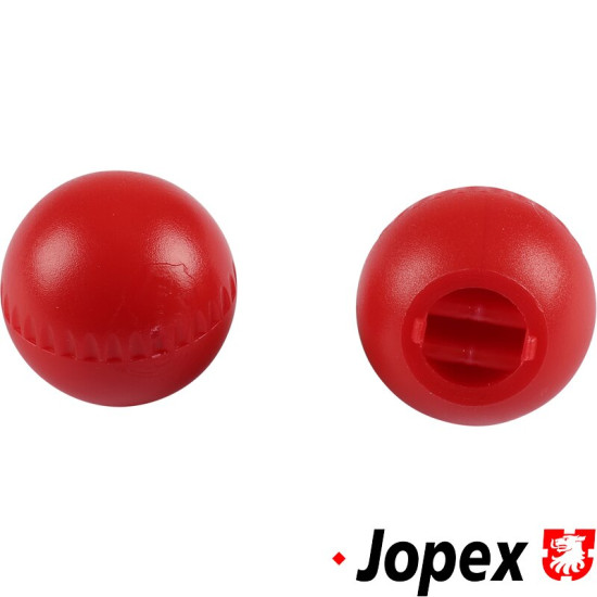 Heater lever knob set, red, 2 pieces