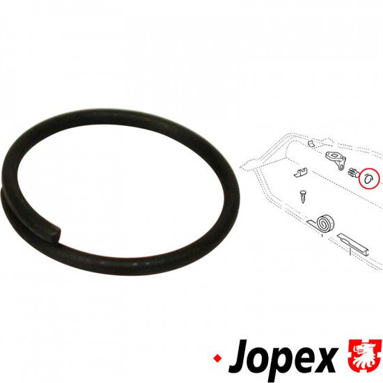 Retaining ring for shift guide bushing