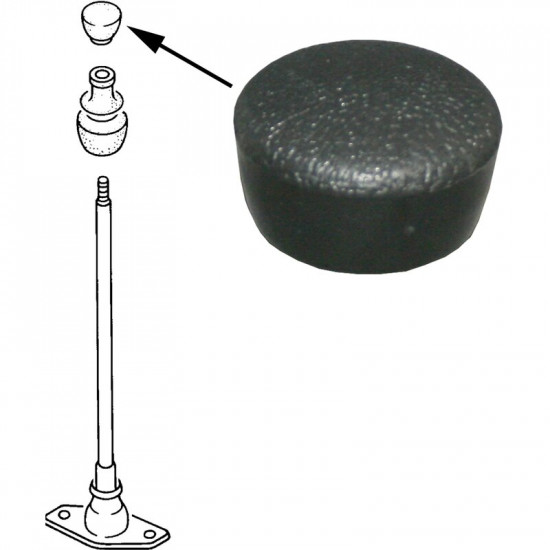 Gear knob, 12 mm, black