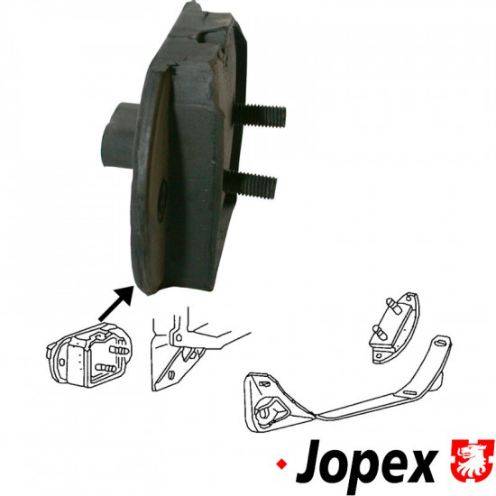 Rubber mount, gearbox, front