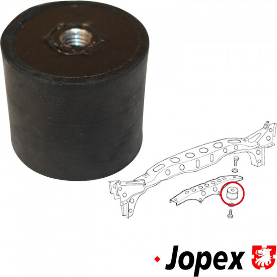 Rubber mount, gearbox, rear