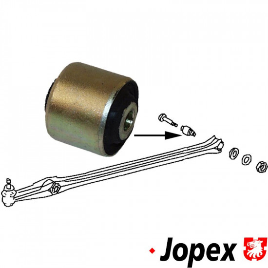 Rubber mount for wishbone, front