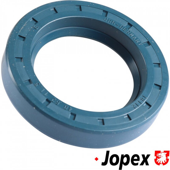 Oil seal for wheel bearing, front. For models with drum brakes