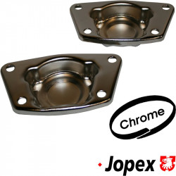 Cover for torsion bar, chrome. For swing axle. Sold in pairs