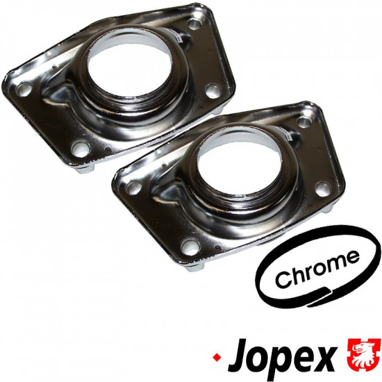Cover for torsion bar with hole, chrome.Sold in pairs