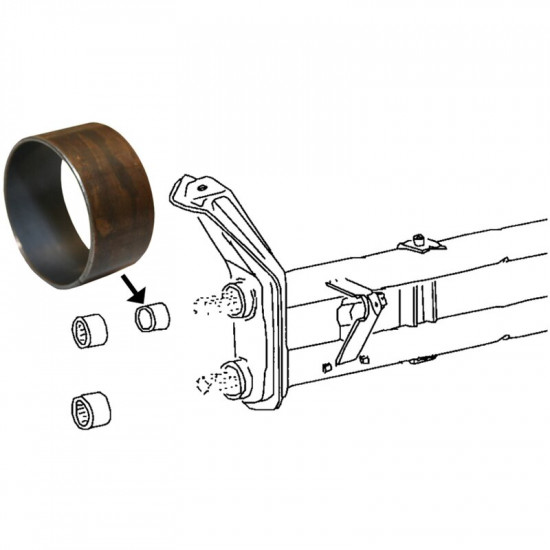 Bushing for torsion bar, axle beam