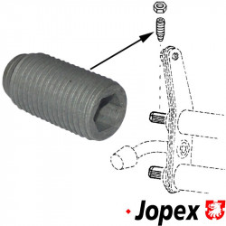 Threaded pin for torsion spring mounting