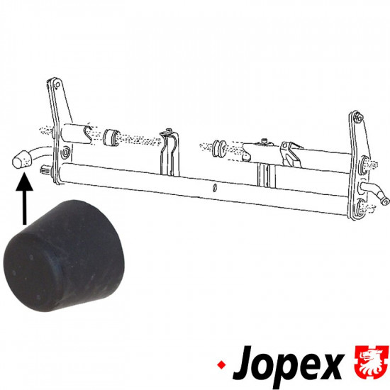 Rubber stop for suspension travel