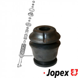 Tower rubber stop for shock absorber, front