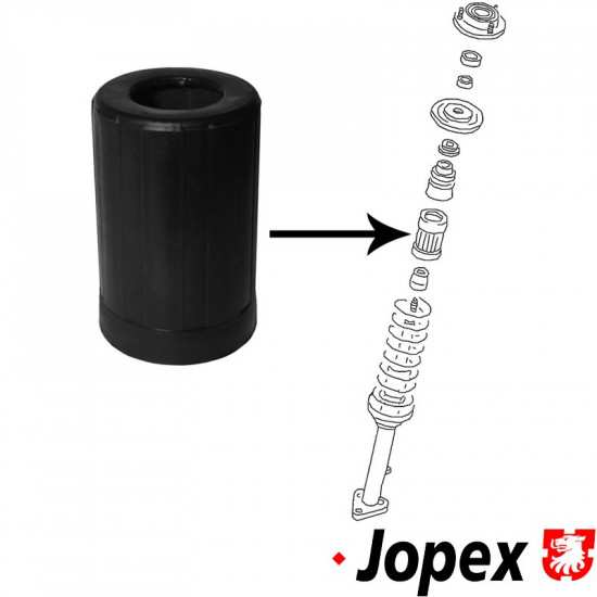 Protection sleeve for shock absorber, front