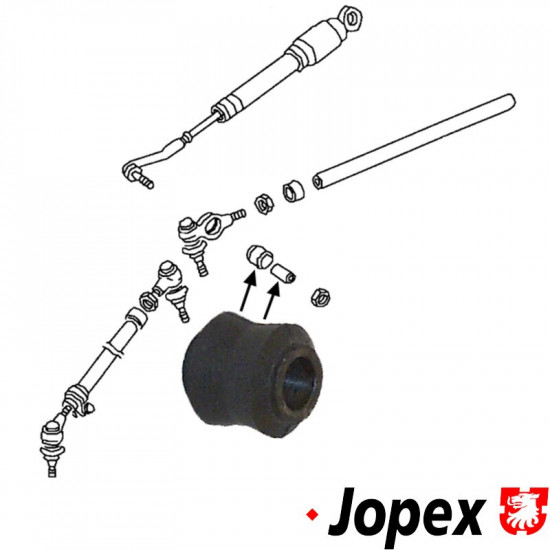 Bushing for steering damper, rubber