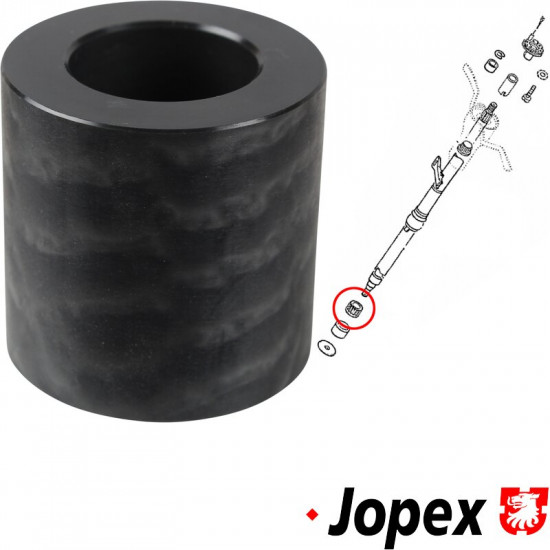 Bearing, steeering column. Nylatron material. Replaces the standard needle bearing at the bottom of the steering column. This needle bearing needs to be removed before installation.