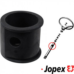 Rubber mount for steering column, upper