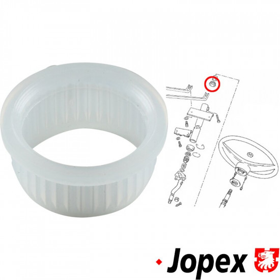 Support ring for steering tube, plastic