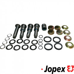 Link pin set with needle bearings