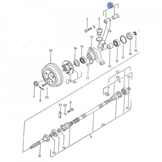 Torsion arm, A-arm, rear, right, new
