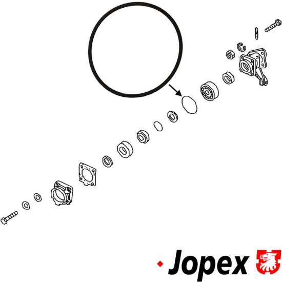O ring large for rear axle bearing, Ø 67 mm