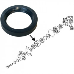 Radial shaft seal, rear axle, swing axle, Ø inner 43 mm, Ø outer 62 mm