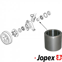 Spacer for rear wheel bearing