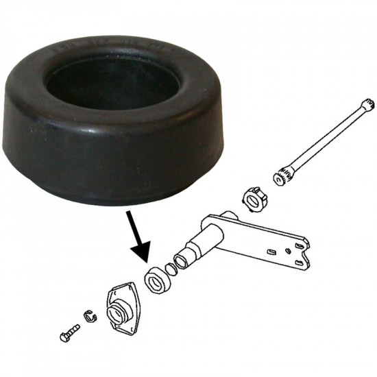 Bushing for spring plate, outer, left/right