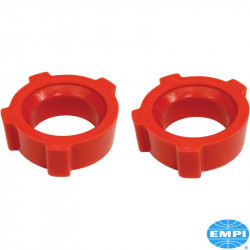 Bushing set for aftermarket adjustable spring plate, outer, knobby, urethane, for swing axle, inner diameter 2", 2 pcs.