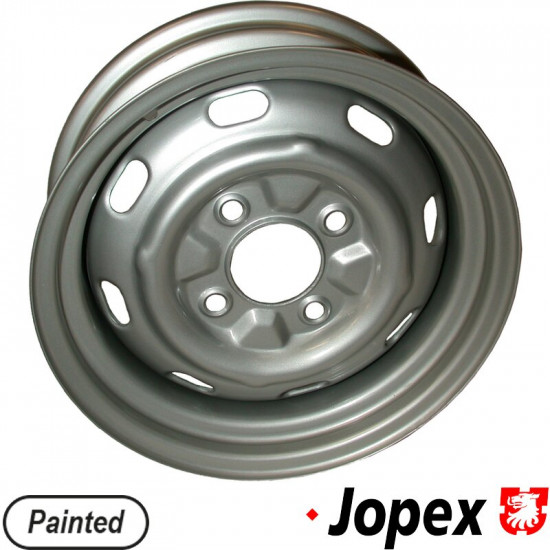 Painted steel wheel, 5.5x15", 4 holes, ET25