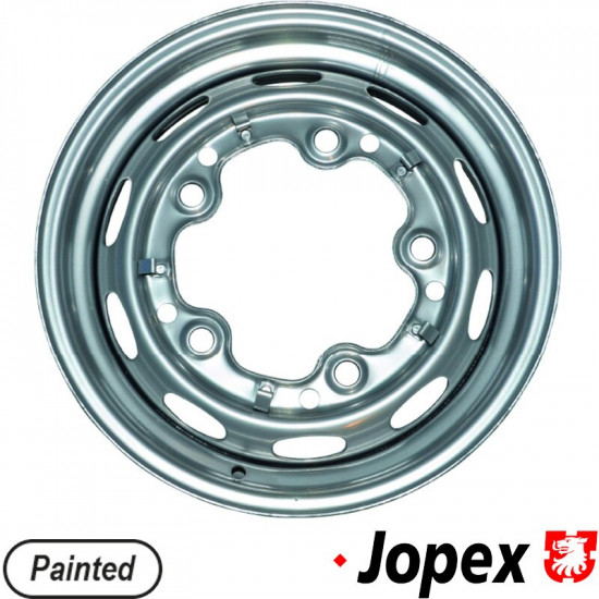 Painted steel wheel, 4.5x15", 5 holes, ET25