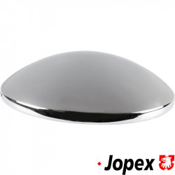 Baby moon hub cap, polished stainless steel. For 4x130 and 5x112 rims