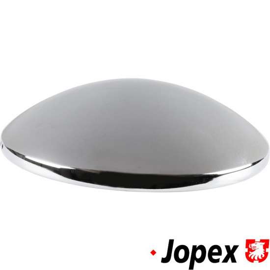 Baby moon hub cap, polished stainless steel. For 4x130 and 5x112 rims