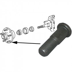 Wheel mounting bolt, front