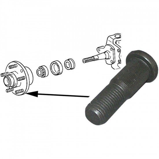 Wheel mounting bolt, front