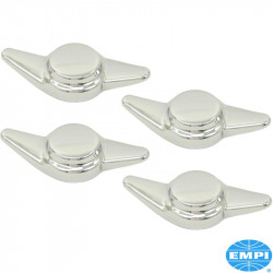 Chrome knock-off set, 2 spoke and comes with wheel insert