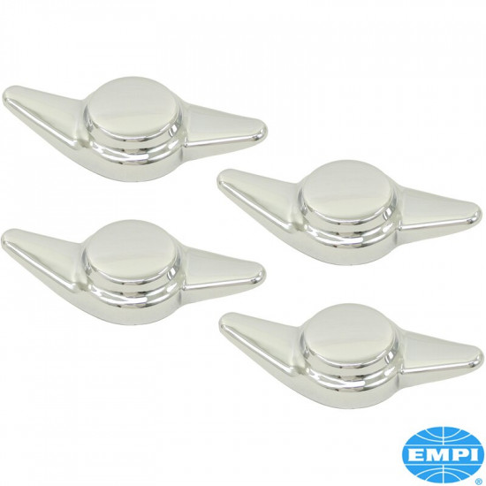 Chrome knock-off set, 2 spoke and comes with wheel insert