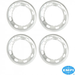 Beauty ring set for wheel, aluminium, late 74-85, 8 holes, 4 pieces