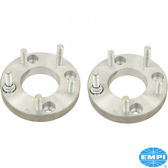 Wheel adapter set Porsche 911 to 4 lug VW, 14x1.5 mm, 25.15 mm thick, aluminium, 2 pieces