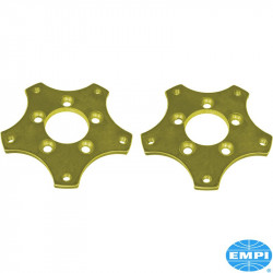 Wheel adapter set VW 5 lug to 5x130, 14x1.5 mm, 9.5 mm thick, steel, 2 pieces