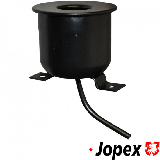 Brake fluid tank with threads, metal