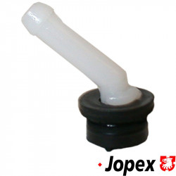 Rubber plug with plastic tube