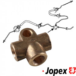 T-piece, rear brake fluid distributor