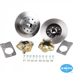 Disc brake conversion set, Bolt-On, Double-Drilled, front, 4x130 with 14x1.5 mm threads and 5x4.75" with 12 mm threads, for ball joint