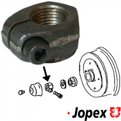 Clamping nut for brake drum, left