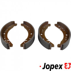 Brake shoe set with linings, front, 230x40 mm