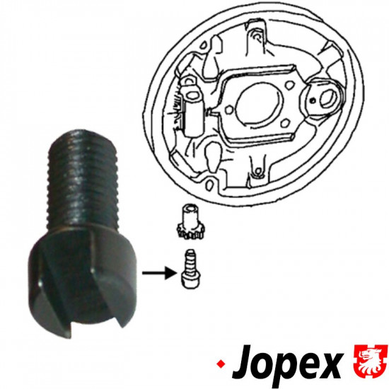 Adjusting screw for brake shoes 08/64-12/86