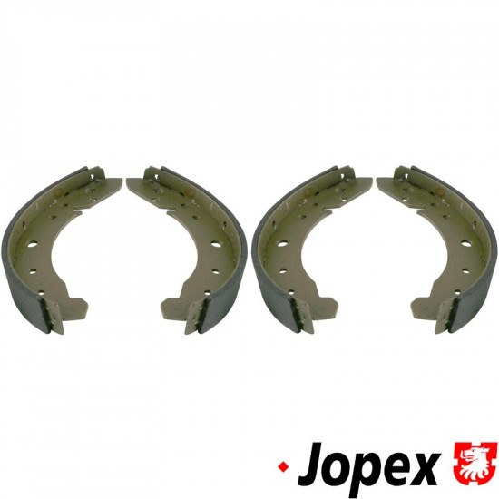 Brake shoe set with linings, front/rear, 230x30 mm