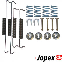 Hardware kit for brake shoes, rear