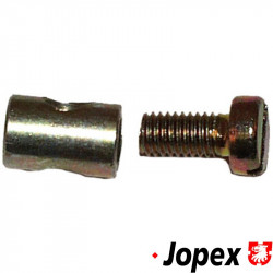 Barrel connector for accelerator cable