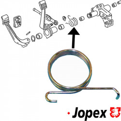 Return spring for brake pedal