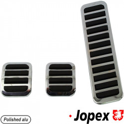 Pedal covers, 3 pcs. kit. Replacement covers for brake, clutch and gas pedal